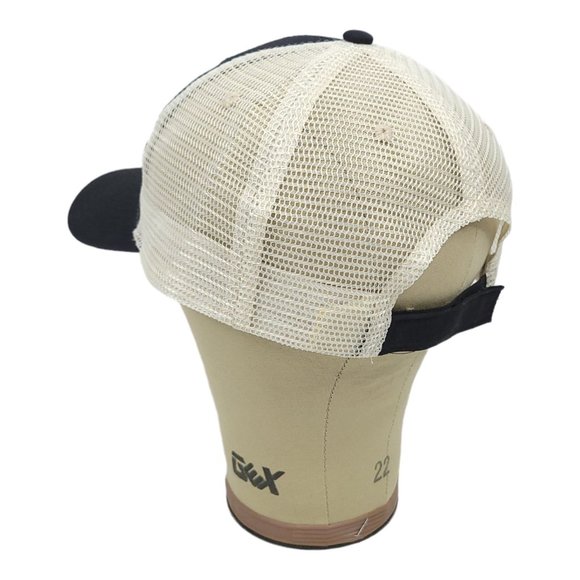 Omega Motion Mesh Strapback Cap Trucker Hat Vitronic Black White - Picture 8 of 12